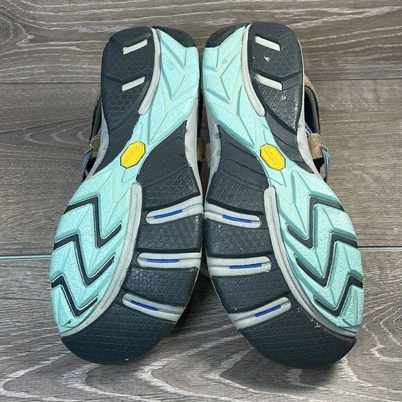 Merrell Cambrian Oyster Pull Women’s Sz 7 Leather Mesh Outdoor Vibram Sandals - Picture 7 of 12